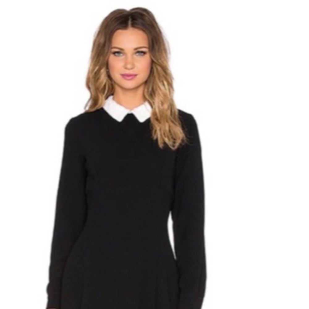 Kate Spade Fit and Flare Black White Collar Classy